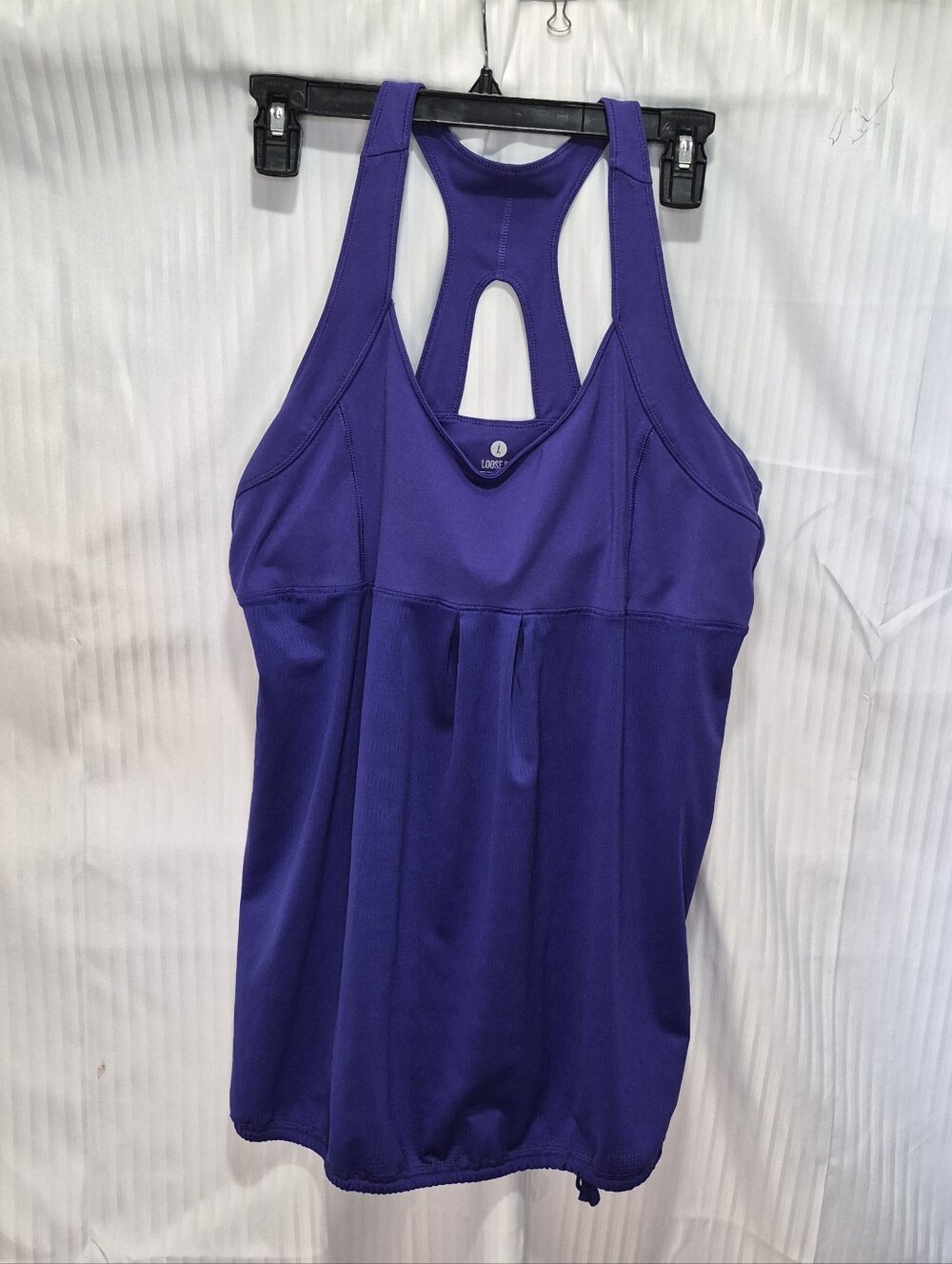 Old Navy Active Loose Fit Purple Racerback Tank with Keyhole Back Size Large